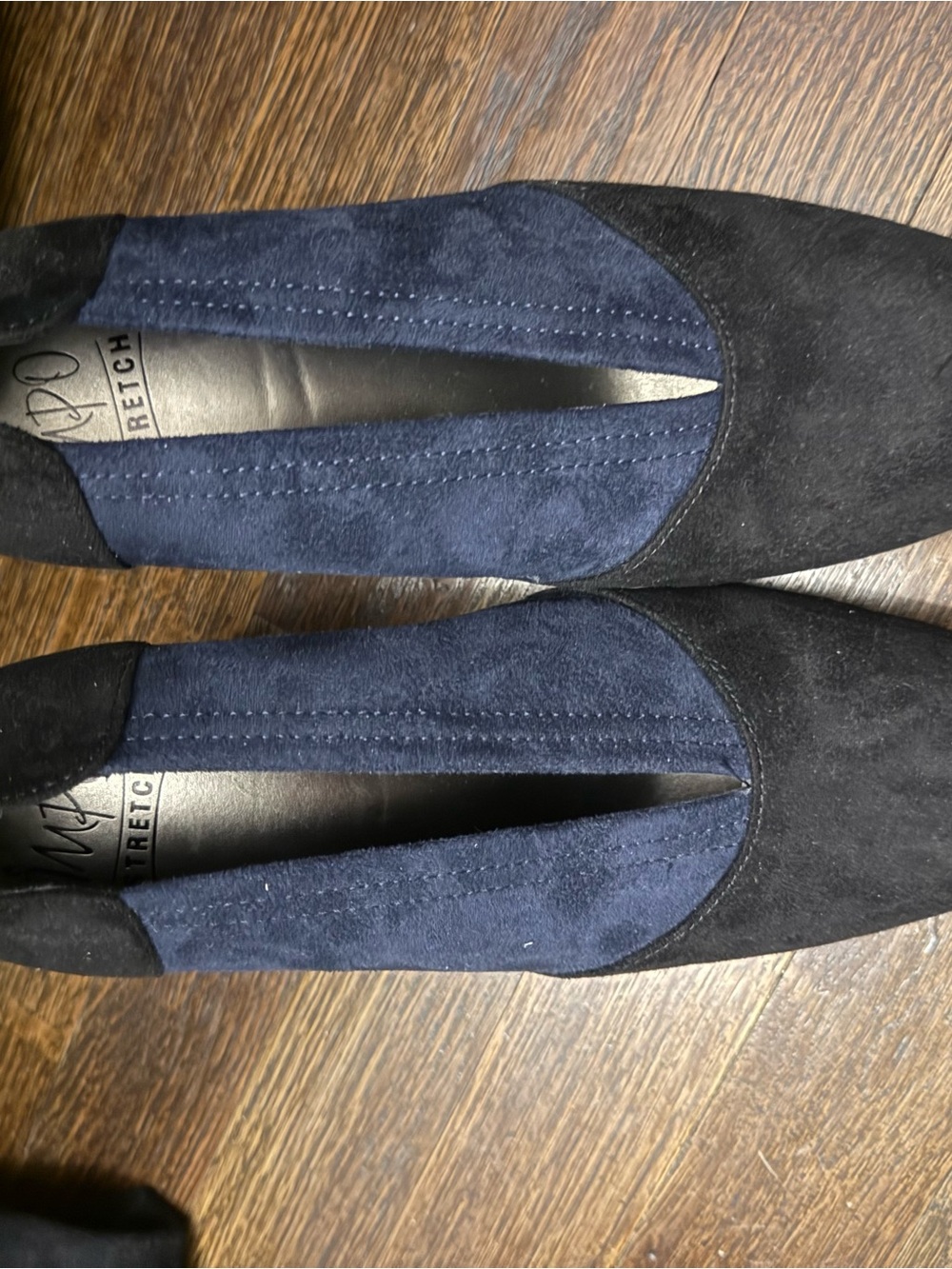 Women’s Two-Tone Suede heels - Navy & black